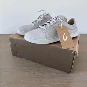 OluKai Mist Grey Pehuea Li Ili Sneakers